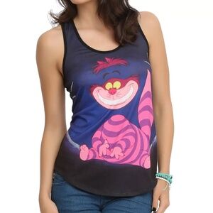 Hot Topic Cheshire Cat Racerback Tank Top | Alice in Wonderland | Size L